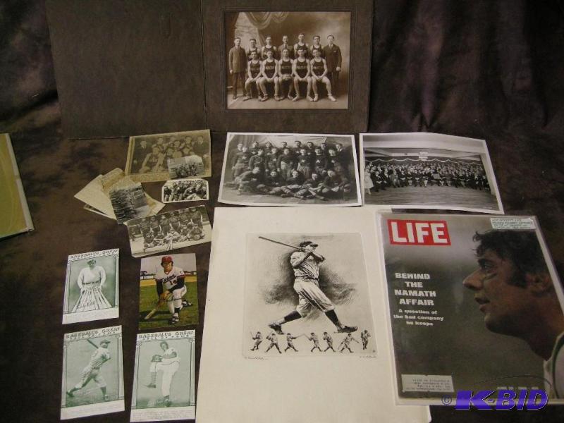 lot 661 image: Vintage sports related pictures, photos