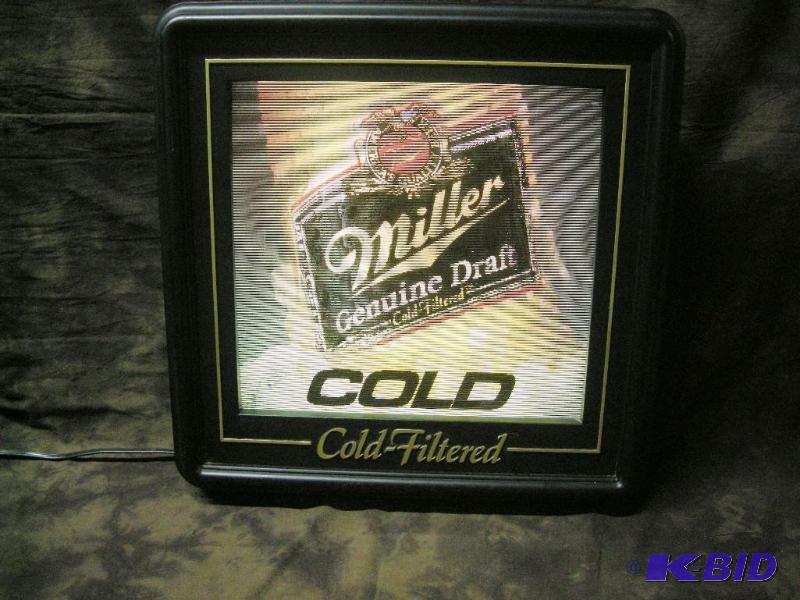 lot 78 image: Miller Cold-Filtered light up sign