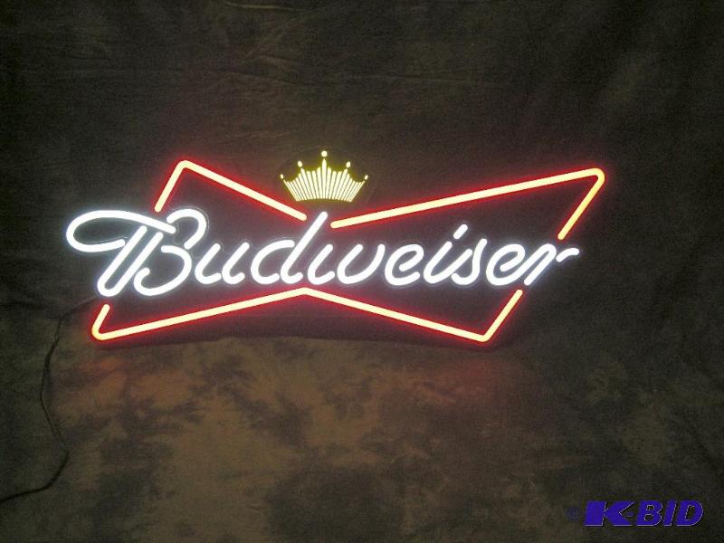 lot 82 image: Budweiser Bowtie opti-neon light