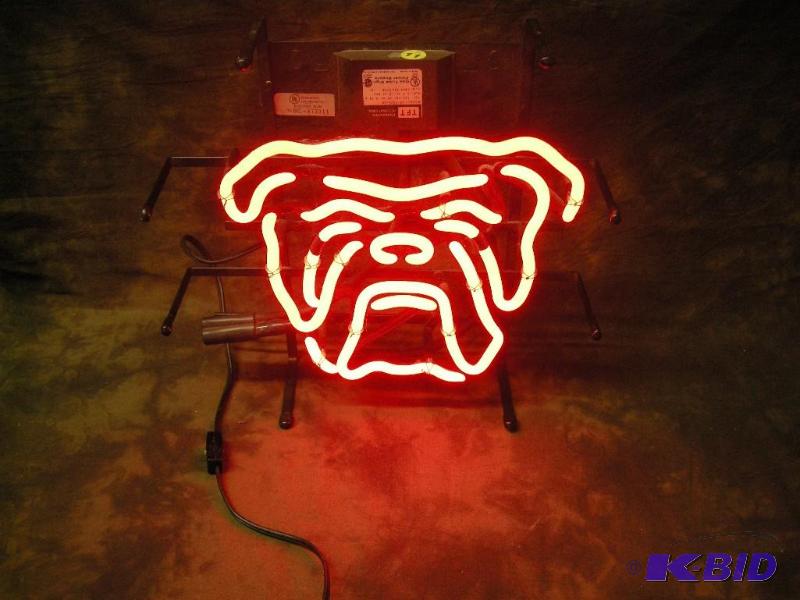 lot 84 image: Red Dog head neon