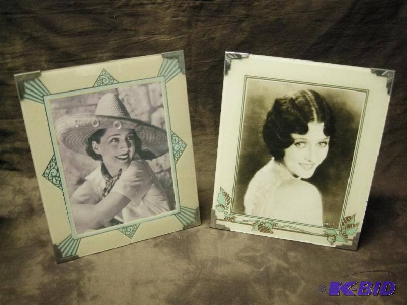 lot 94 image: 2 Art Deco (1920s-1930s) Reverse Painted Glass picture frames