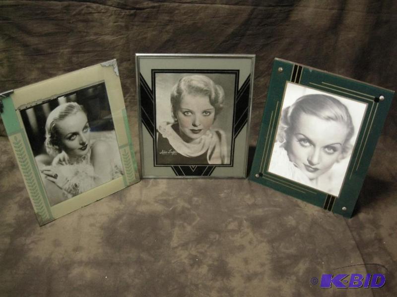 lot 96 image: 3 Art Deco (1920s-1930s) Reverse Painted Glass picture frames