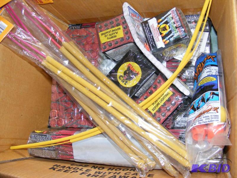 lot 106 image: Box of fireworks. You must be 18 to buy this ...