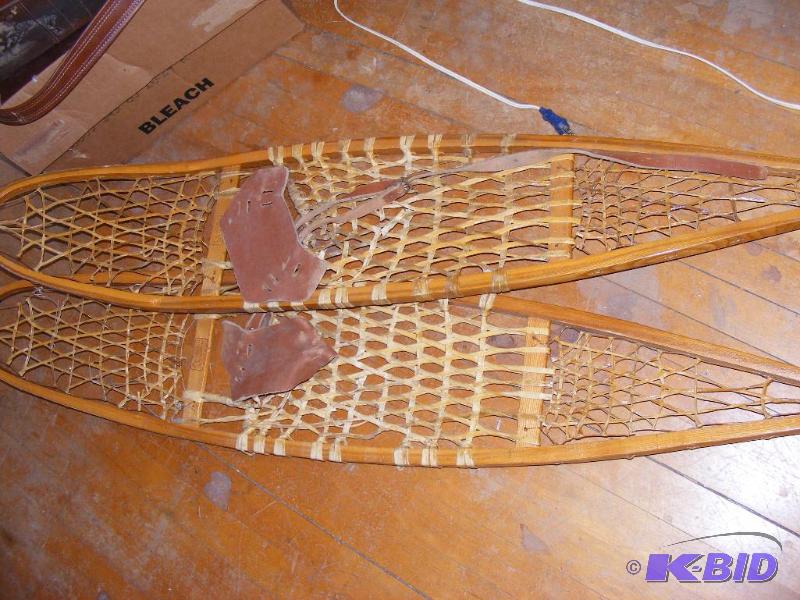 lot 115 image: vintage snow shoes...