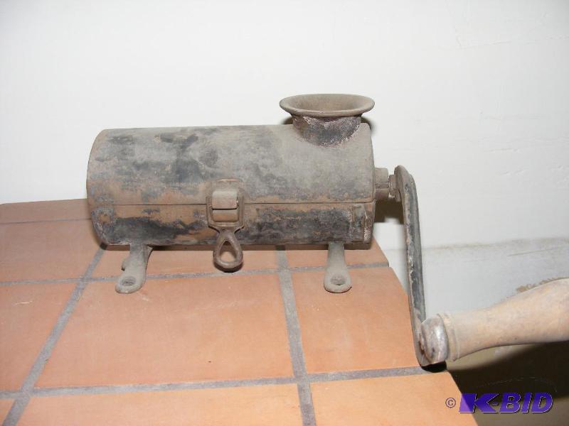 lot 12 image: Old sausage stuffer or meat grinder...