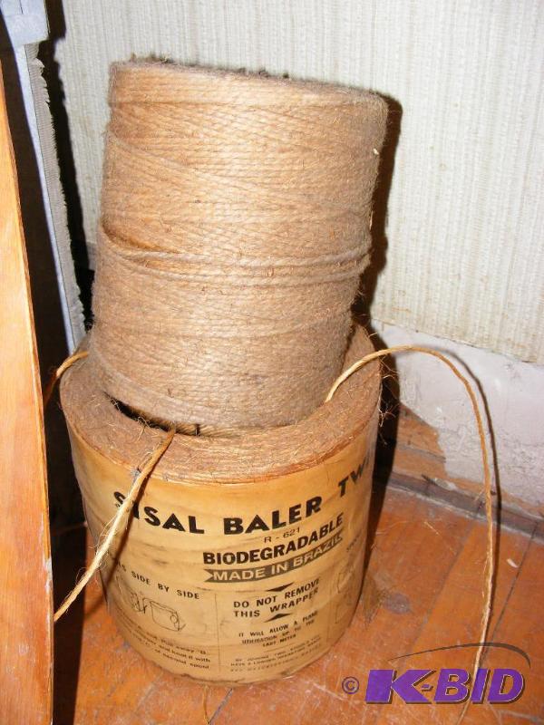 lot 122 image: Two partial spools of twine...
