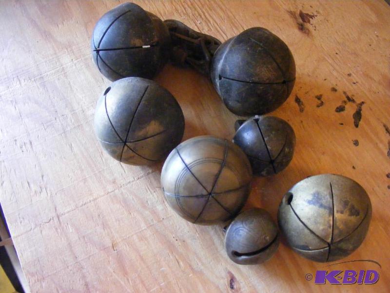 lot 187 image: Lot of brass bells...