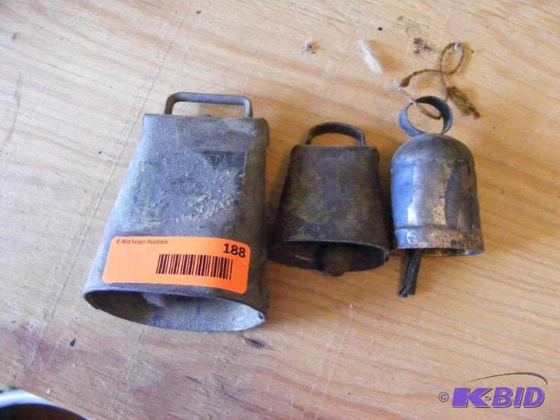 lot 188 image: three Cow bells...