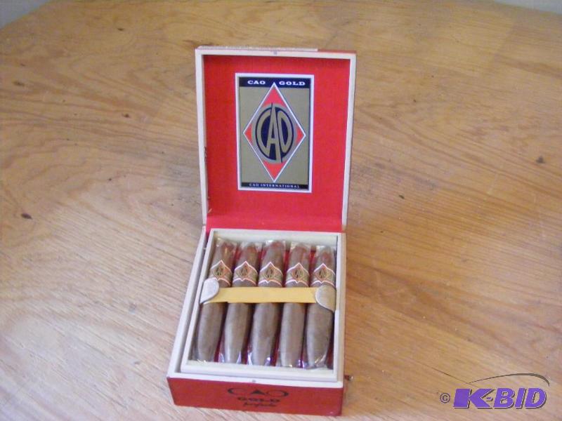 lot 197 image: Box of CAO Gold Cigars. You must be 18 to buy...
