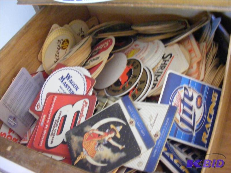 lot 207 image: box of beer costers...
