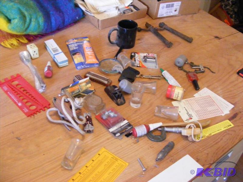 lot 220 image: Variety Lot of Misc, Linens, sunglasses, shot...