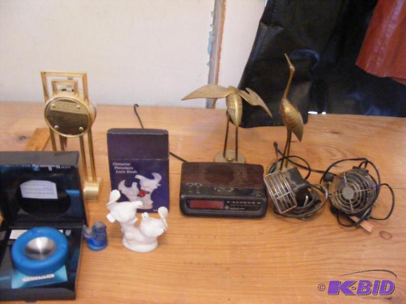 lot 234 image: small stamp collections, clock radio, 2 small...