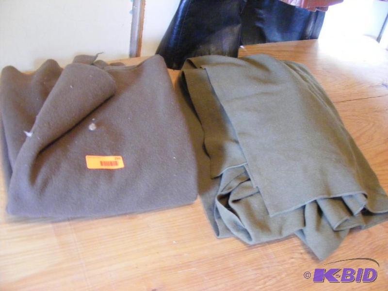 lot 256 image: Two army blankets...