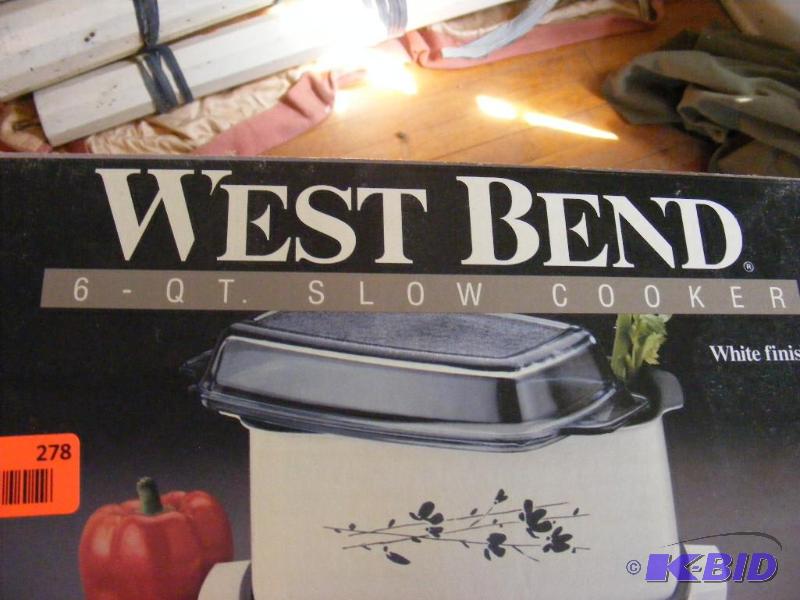 lot 278 image: West Bend 6qt Slow Cooker...