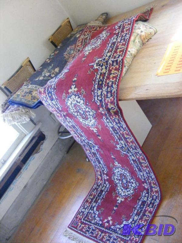 lot 300 image: Oriental Style Rug Runner, 27 x 102, red...