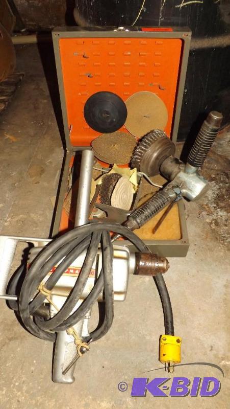 lot 339 image: Shopmate electric drill, air grinder. TESTED ...