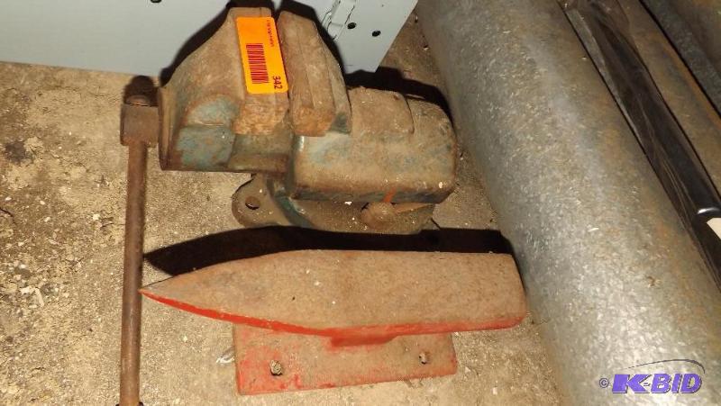 lot 342 image: Bench Vise and Anvil...