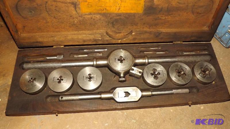 lot 357 image: Tap and Die Set in wood box...