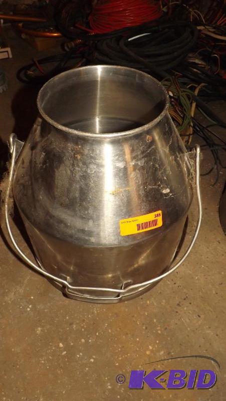 lot 388 image: One milk can, no lid...