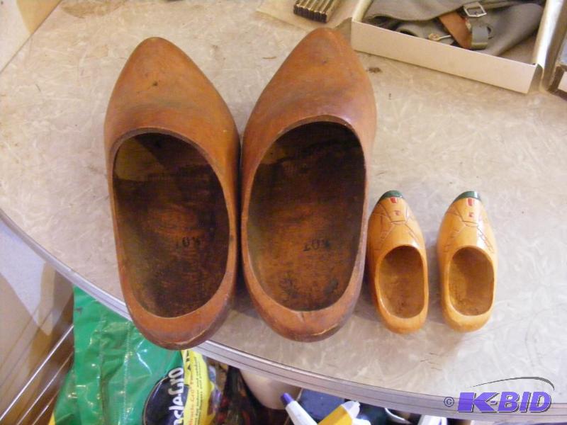lot 403 image: 2 pair of Original Wooden Shoes