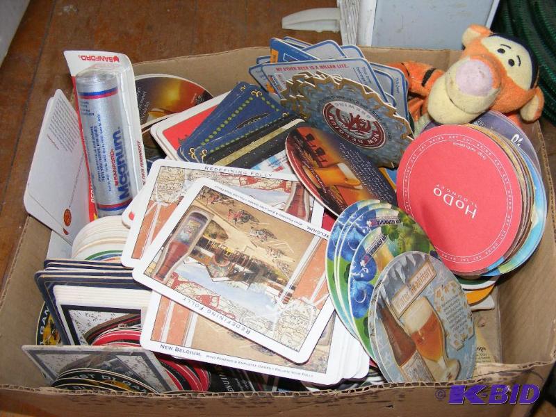 lot 66 image: Box of Drink coasters and postcards...