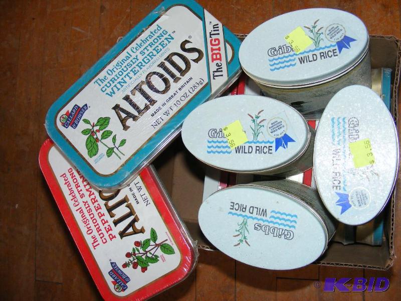 lot 75 image: Tins of Altoids and Wild Rice and misc items....