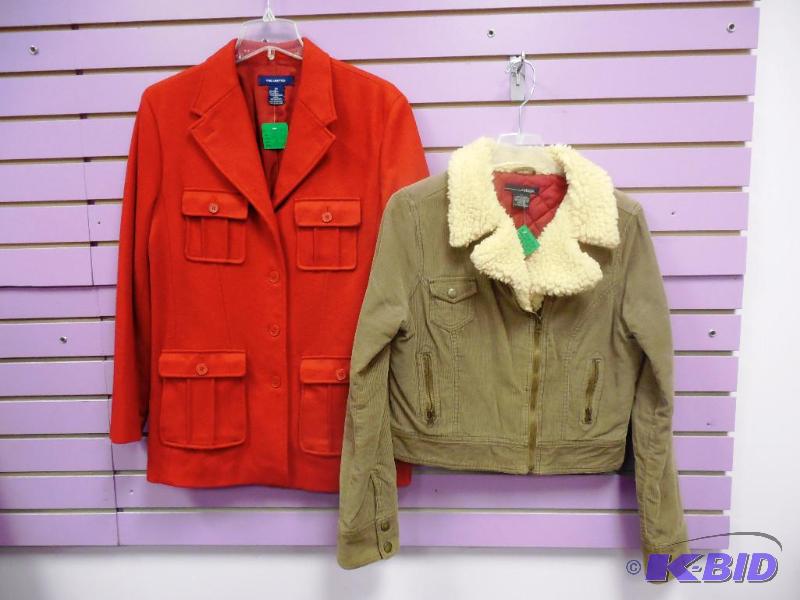 Limited Red Wool Pea Coat & Corduroy Coat - Jr Large Adult Medium