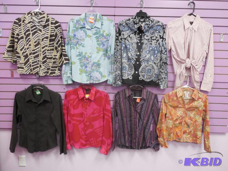 Lot of 8 Name Brand Blouse or Shirt - Size Small