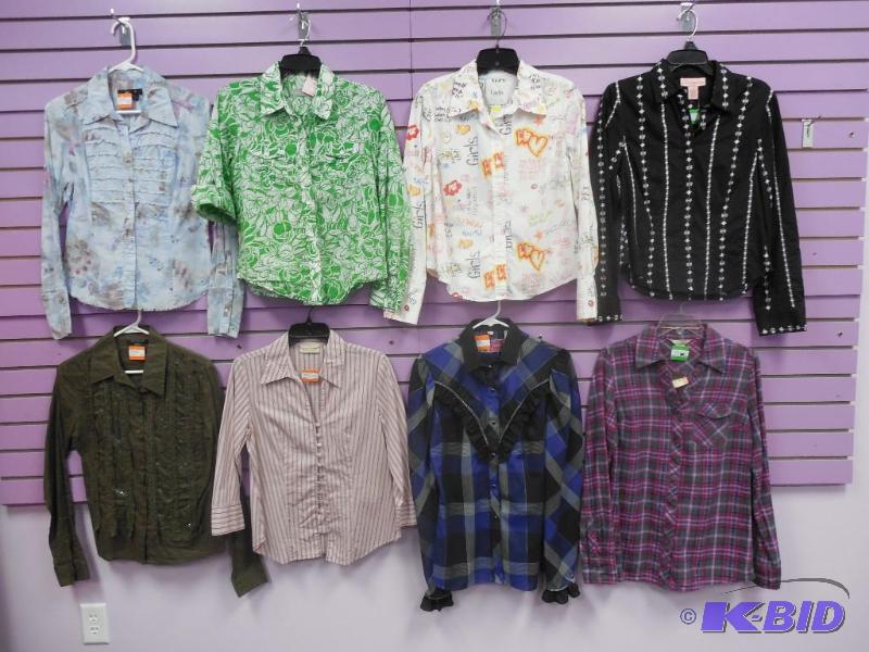 Lot of 8 Name Brand Blouse or Shirt - Size Medium