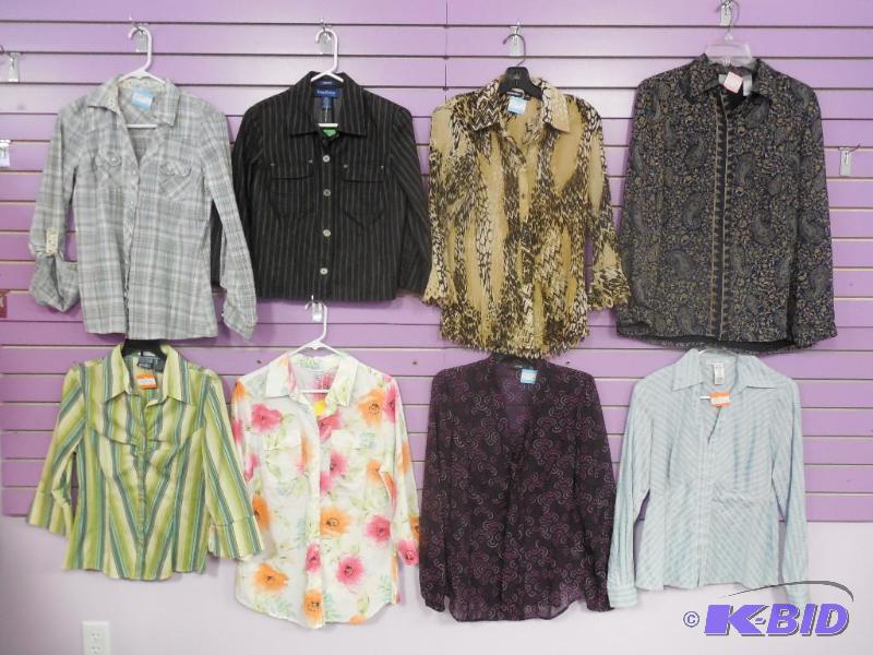 Lot of 8 Name Brand Blouse or Shirt - Size Medium