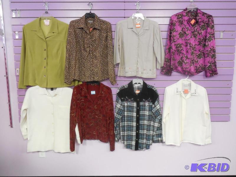 Lot of 8 Name Brand Blouse or Shirt - Size Large
