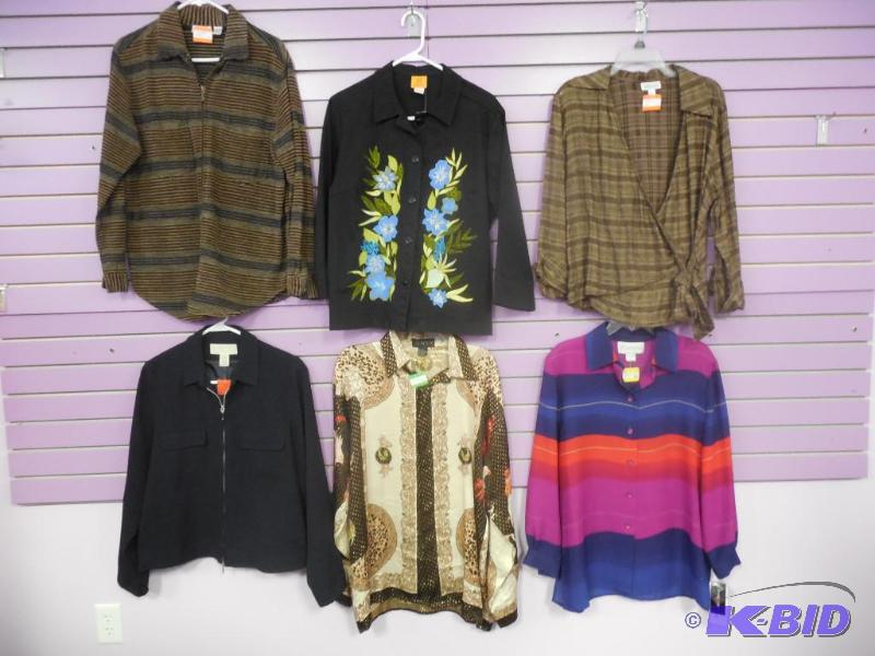 Lot of 6 Name Brand Blouse or Shirt - Size Large