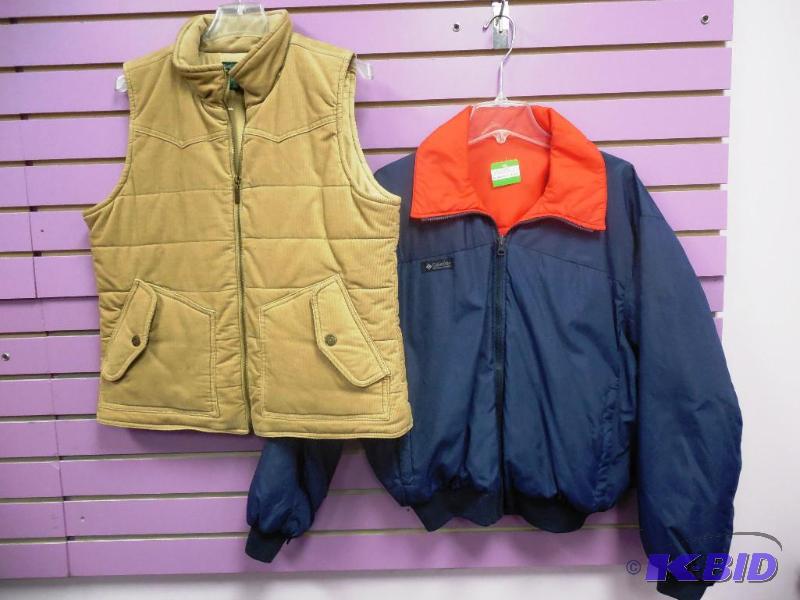 Ralph Lauren Corduroy Vest - Columbia Reversible Coat - Size Large