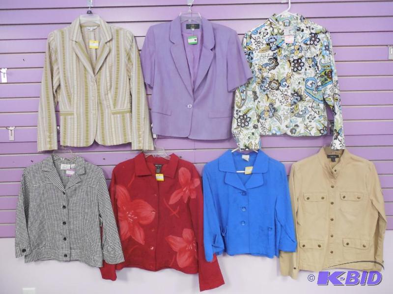 Lot of 7 Name Brand Blazer or Jackets Size Medium