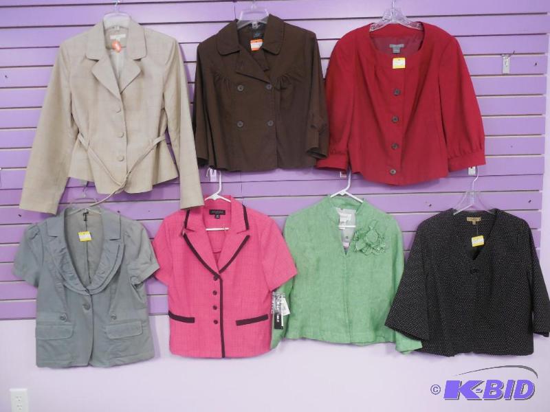 Lot of 7 Name Brand Blazer or Jackets Size Large