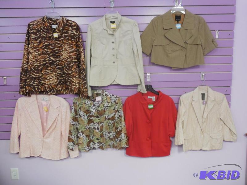 Lot of 7 Name Brand Blazer or Jackets Size Large