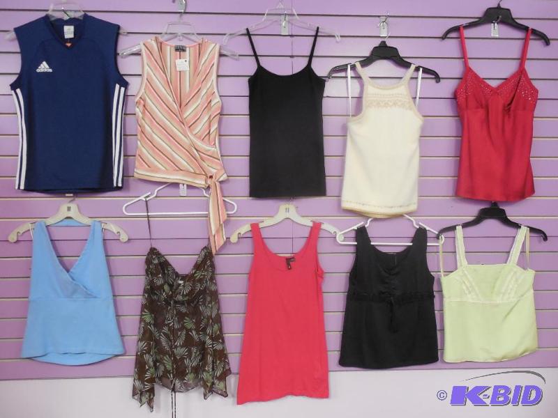 Lot of 10 Name Brand Sleeveless Tops - Small