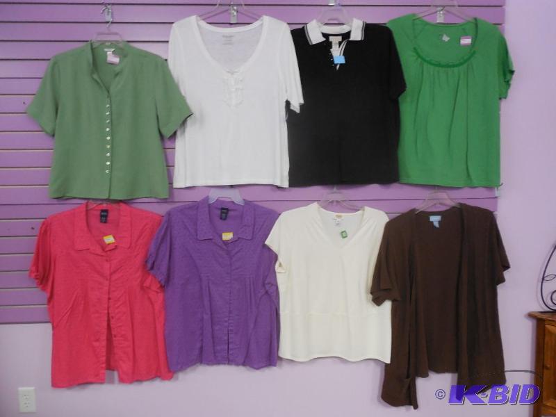 lot of 8 Name Brand Short Sleeve Tops - Size 1X & 2X & 3X