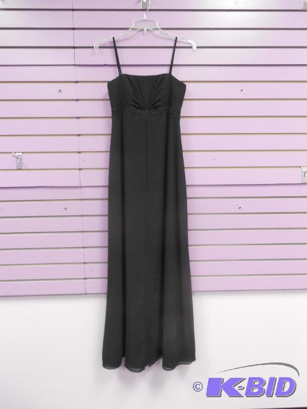 Michaelangelo Black Spaghetti Formal Gown