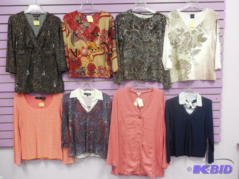 Lot of 8 Name Brand Long Sleeve Tops & Sweaters & Hoodie Size Large