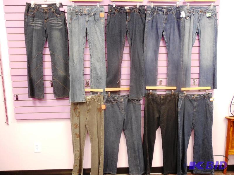 Lot of 9 Name Brand Jeans - Size 8 & 9 Some Petites
