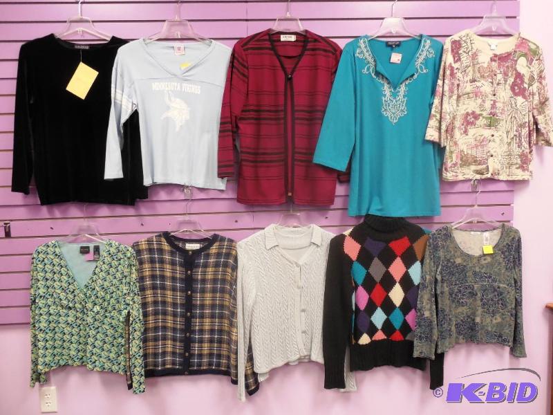 Lot of 10 Name Brand Long Sleeve Tops & Sweaters - Size L & XL