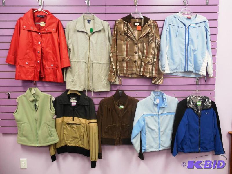 Lot of 9 Lightweight Jackets & Hoodies - Size Medium & Large