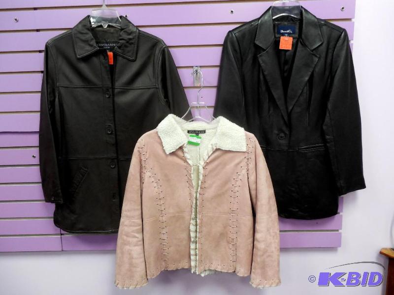2 Leather Jackets & Faux Suede Size Small