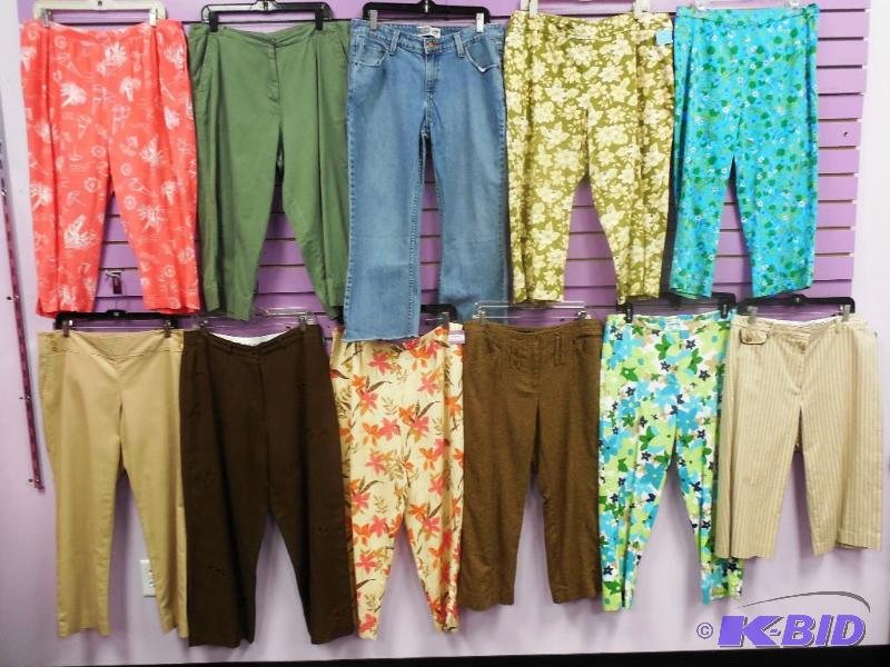Lot of 11 Name Brand Capris - Size 12 & 14 & 16