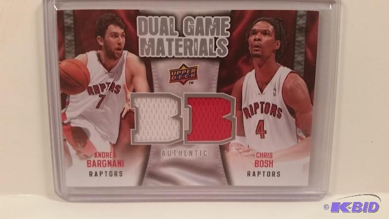 2009 Upper Deck NBA Dual Game Materials Jersey Card Bargnani & Bosh