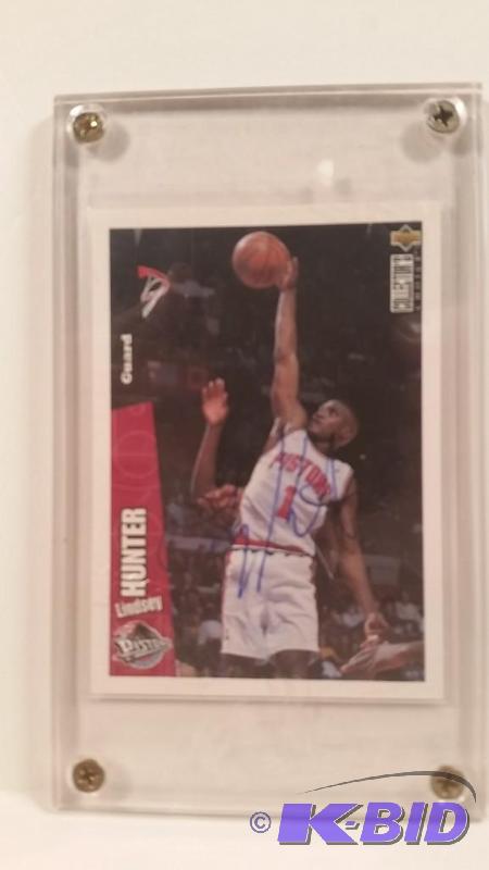 1996 Upper Deck NBA Lindsey Hunter Autograph Card