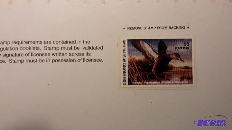 MINNESOTA-#25 2001 $5.00 BLACK DUCK by Robert...