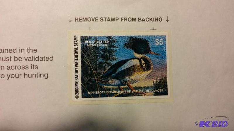 MINNESOTA-#24 200 State Cuck Stamp Red Breast...