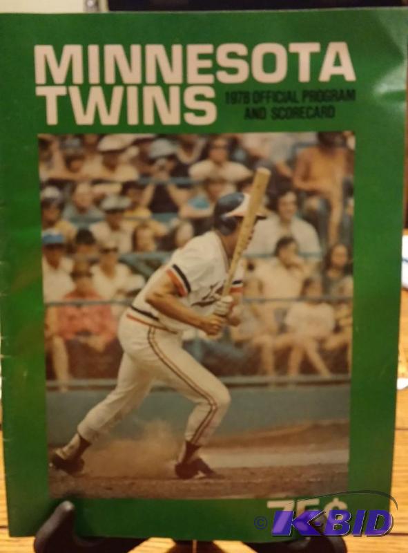 1978 Minnesota Twins Program &amp Score Card...